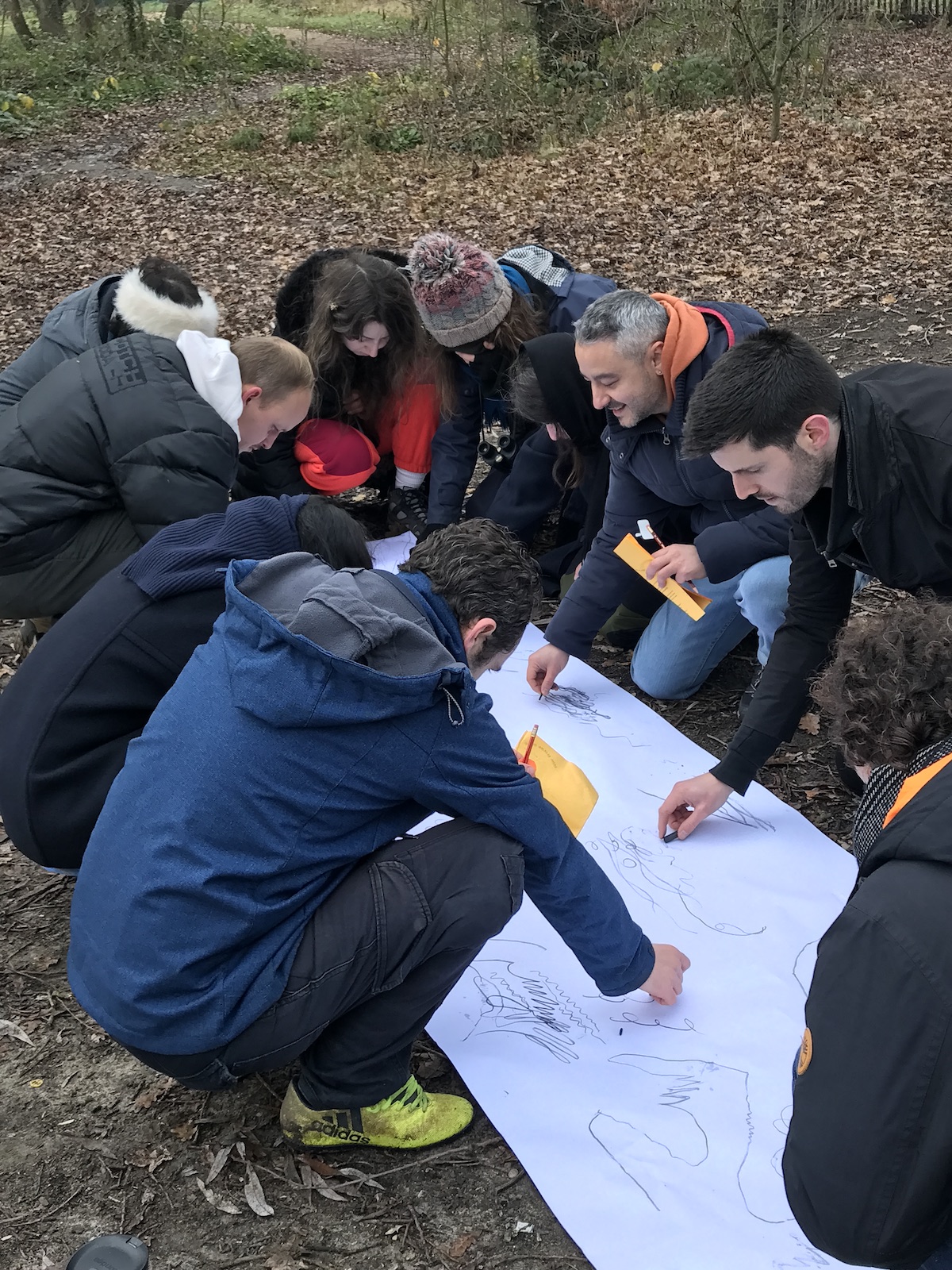 Sound Mapping on Artecology walk #1. Midwinter on the Welsh Harp Credit: Ben Elford